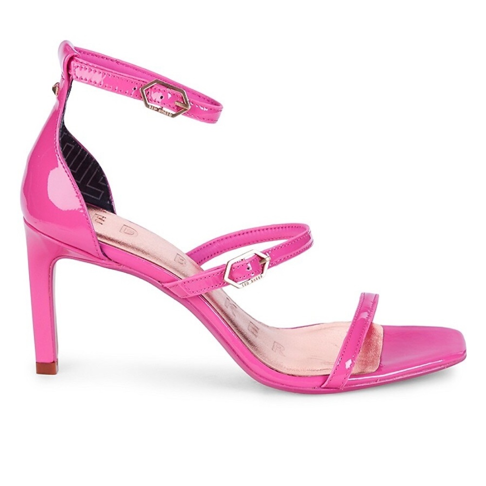 ED BAKER LONDON
Triple-Strap Leather Heeled Sandals